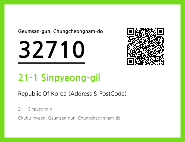 Address and Postal Code QR Code Image (CC BY 4.0)
