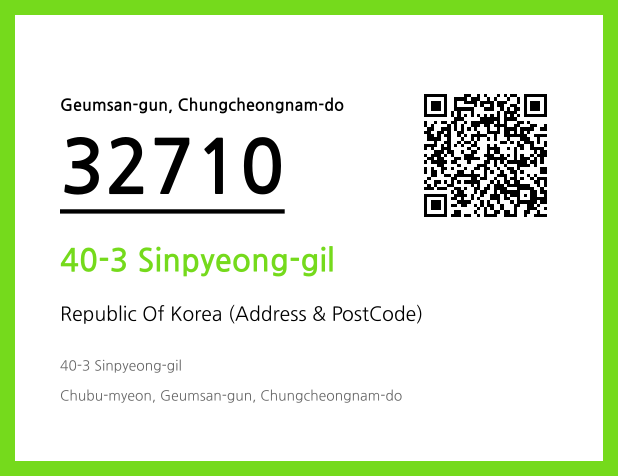 CC BY 4.0 Address and Postal Code QR Code Image (CC BY 4.0)
