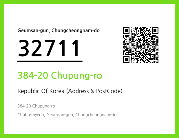 Address and Postal Code QR Code Image (CC BY 4.0)
