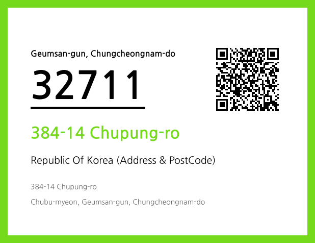 Address and Postal Code QR Code Image (CC BY 4.0)