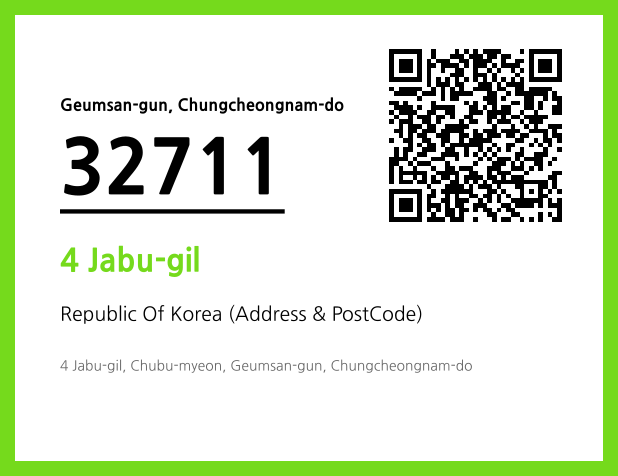 Address and Postal Code QR Code Image (CC BY 4.0)