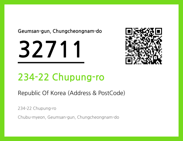 CC BY 4.0 Address and Postal Code QR Code Image (CC BY 4.0)