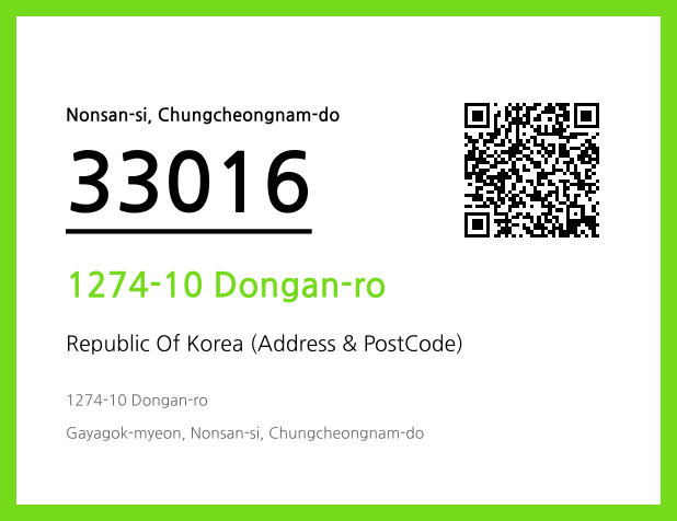 Address and Postal Code QR Code Image (CC BY 4.0)