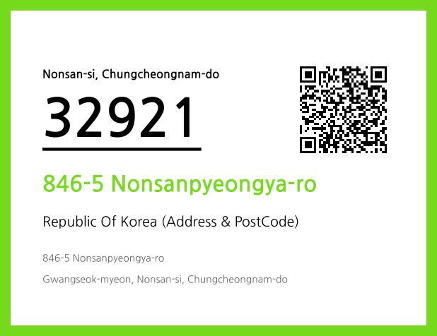 Address and Postal Code QR Code Image