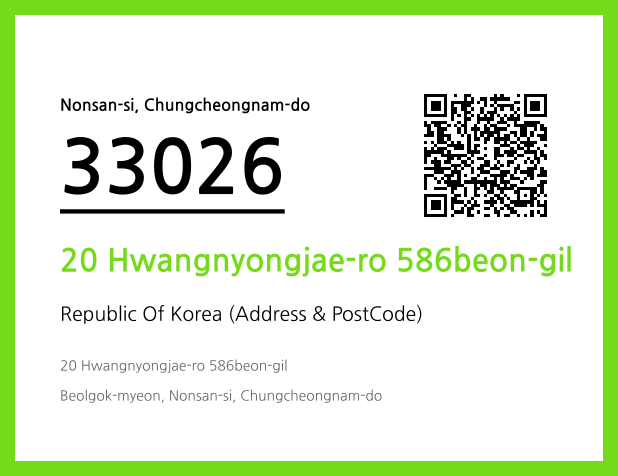Address and Postal Code QR Code Image (CC BY 4.0)