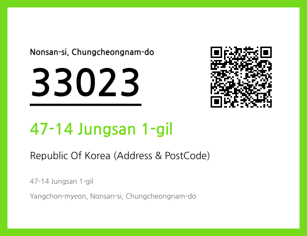 Address and Postal Code QR Code Image (CC BY 4.0)