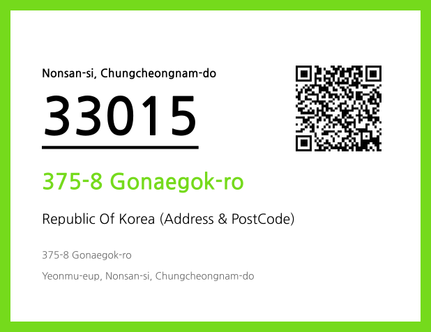 Address and Postal Code QR Code Image (CC BY 4.0)