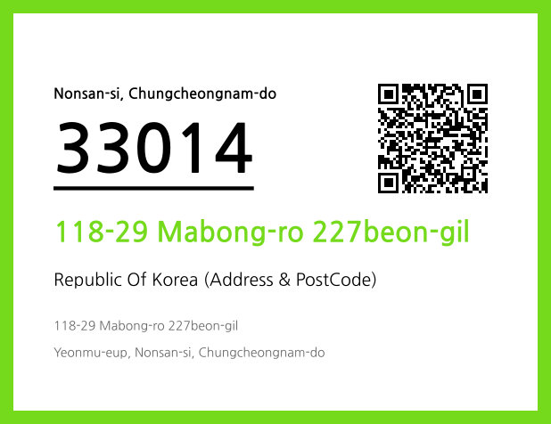 Address and Postal Code QR Code Image (CC BY 4.0)