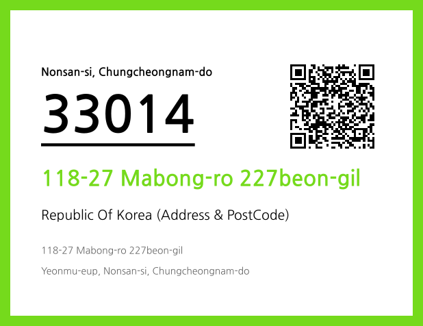 Address and Postal Code QR Code Image (CC BY 4.0)