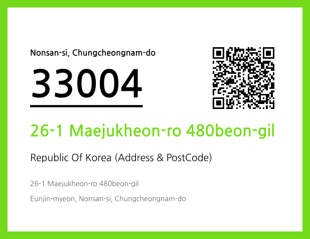 Address and Postal Code QR Code Image (CC BY 4.0)