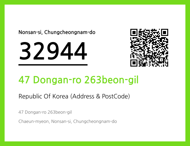 Address and Postal Code QR Code Image (CC BY 4.0)