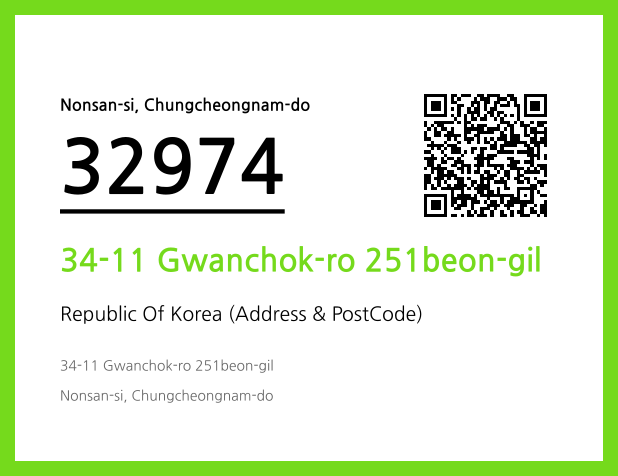 Address and Postal Code QR Code Image (CC BY 4.0)