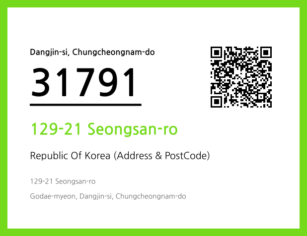 Address and Postal Code QR Code Image (CC BY 4.0)