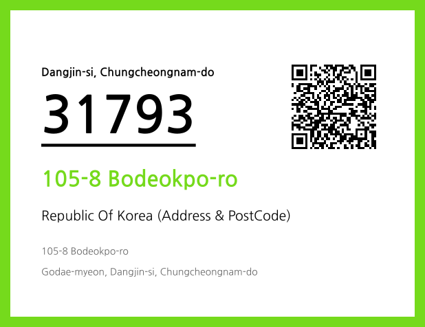Address and Postal Code QR Code Image (CC BY 4.0)
