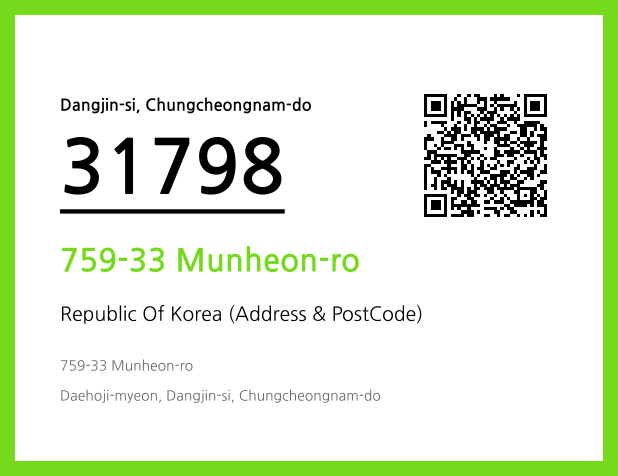 Address and Postal Code QR Code Image (CC BY 4.0)
