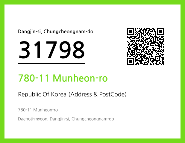 Address and Postal Code QR Code Image (CC BY 4.0)
