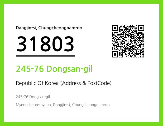Address and Postal Code QR Code Image (CC BY 4.0)