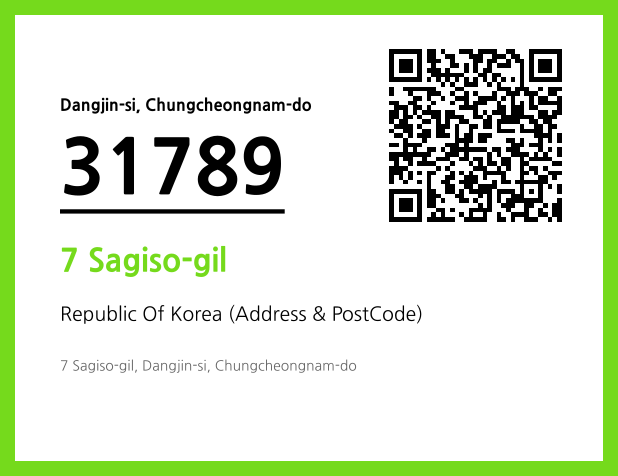 Address and Postal Code QR Code Image