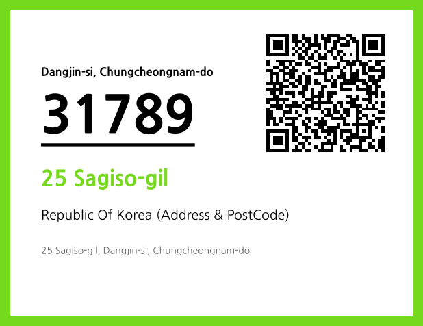 Address and Postal Code QR Code Image