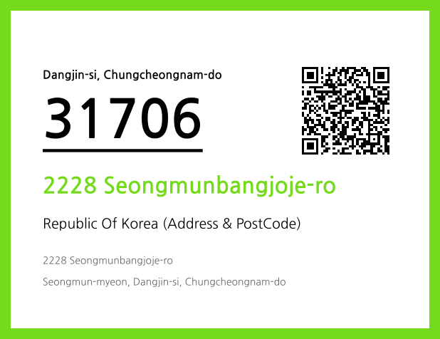 Address and Postal Code QR Code Image (CC BY 4.0)