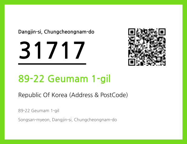 Address and Postal Code QR Code Image (CC BY 4.0)