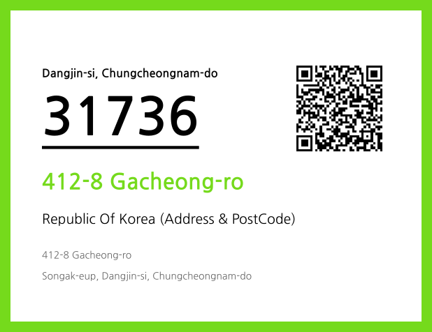 Address and Postal Code QR Code Image (CC BY 4.0)