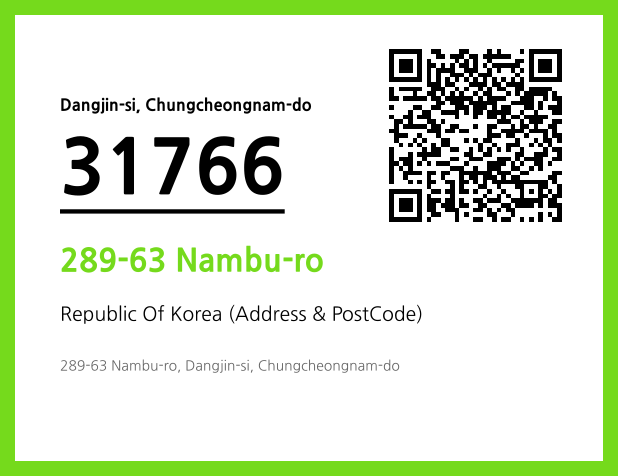 Address and Postal Code QR Code Image