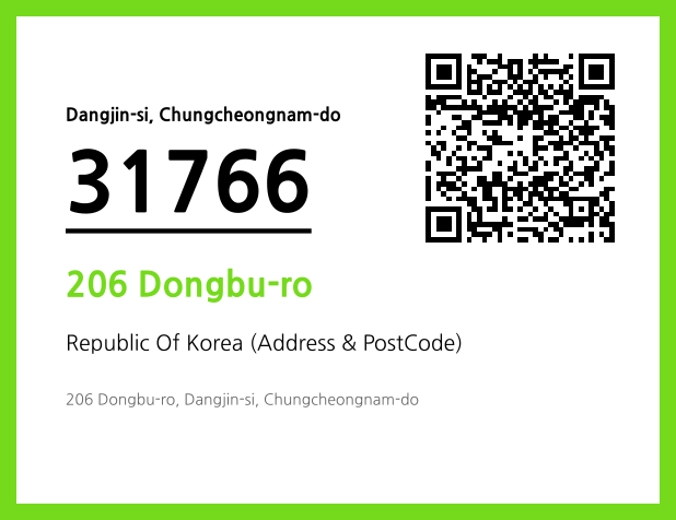 Address and Postal Code QR Code Image