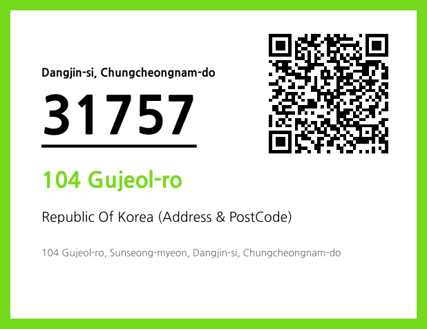 Address and Postal Code QR Code Image