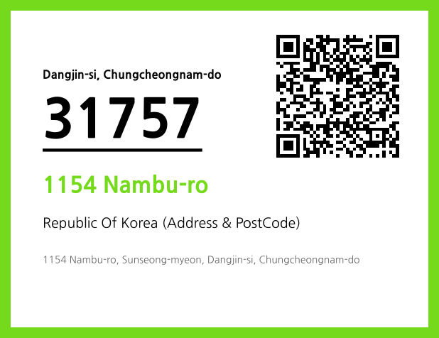 Address and Postal Code QR Code Image