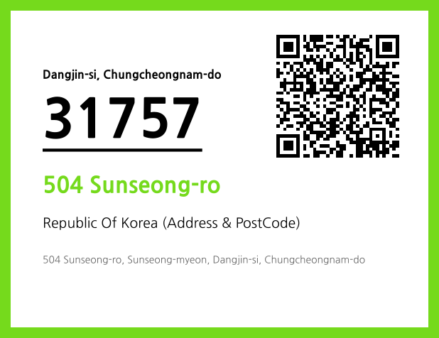 Address and Postal Code QR Code Image