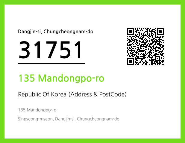 Address and Postal Code QR Code Image (CC BY 4.0)