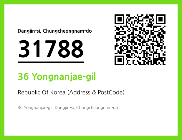 Address and Postal Code QR Code Image