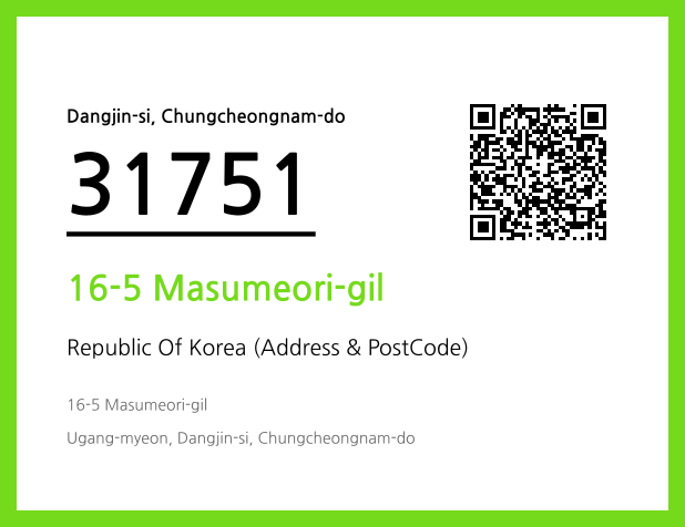 Address and Postal Code QR Code Image (CC BY 4.0)