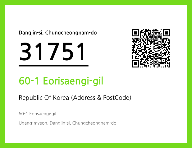 Address and Postal Code QR Code Image (CC BY 4.0)