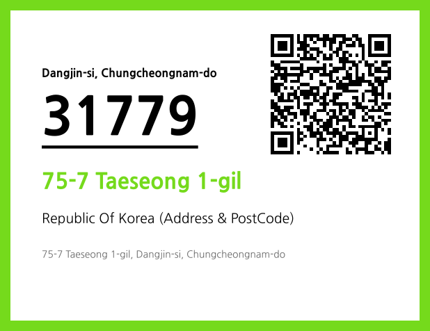 Address and Postal Code QR Code Image