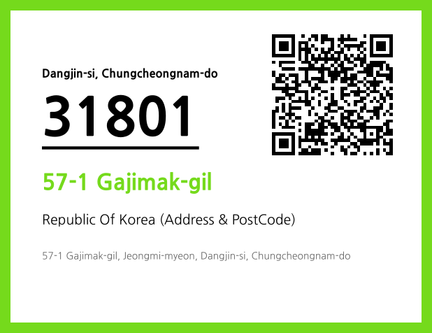 Address and Postal Code QR Code Image