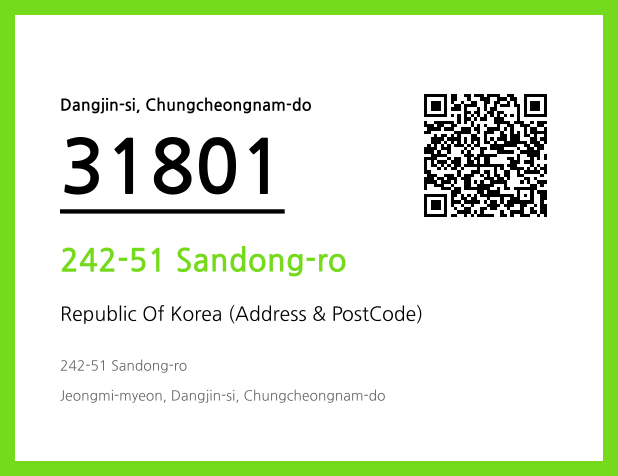 Address and Postal Code QR Code Image (CC BY 4.0)