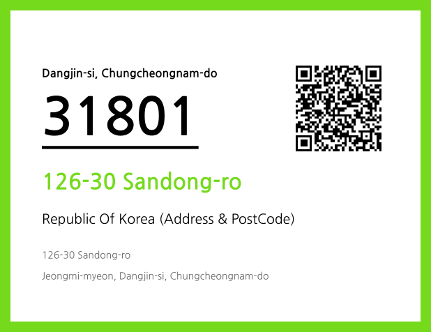 Address and Postal Code QR Code Image (CC BY 4.0)