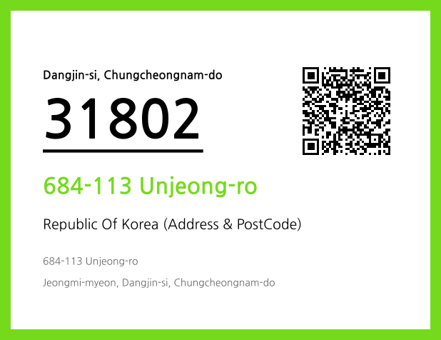 Address and Postal Code QR Code Image (CC BY 4.0)