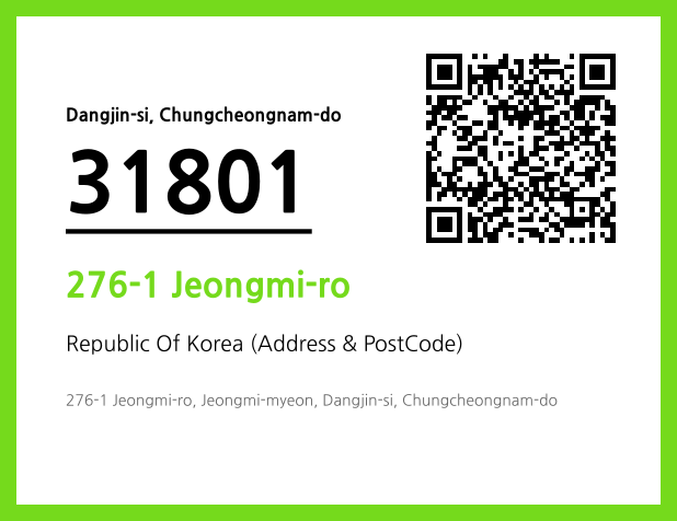 Address and Postal Code QR Code Image