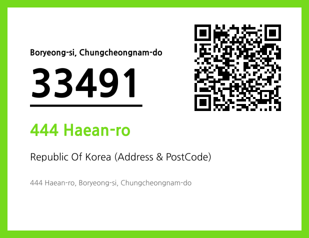 Address and Postal Code QR Code Image