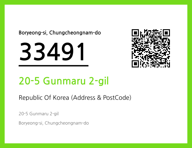 Address and Postal Code QR Code Image (CC BY 4.0)