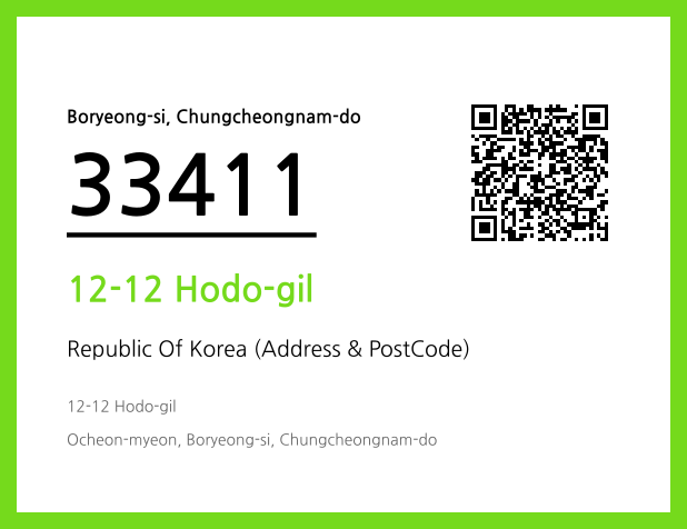 Address and Postal Code QR Code Image (CC BY 4.0)