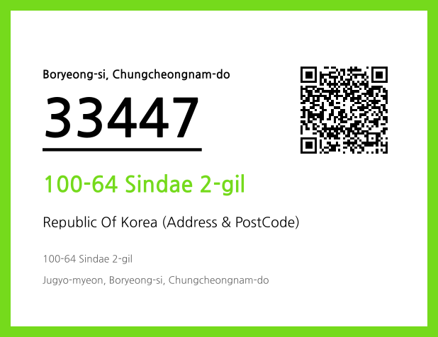 Address and Postal Code QR Code Image (CC BY 4.0)