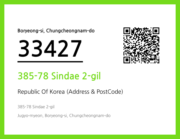 Address and Postal Code QR Code Image (CC BY 4.0)