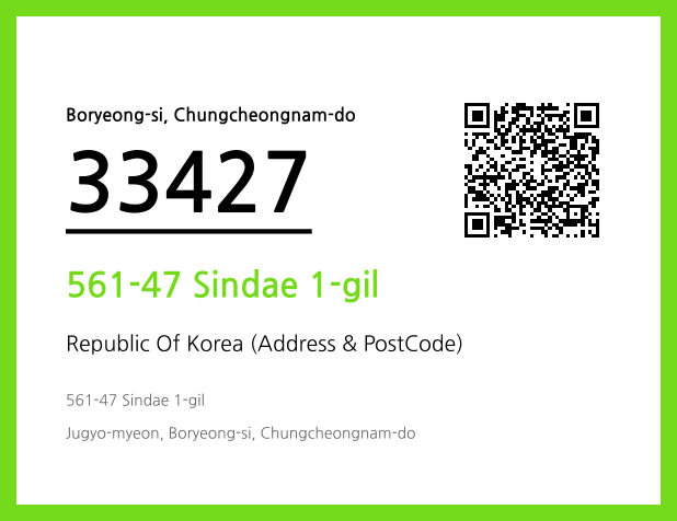 Address and Postal Code QR Code Image (CC BY 4.0)