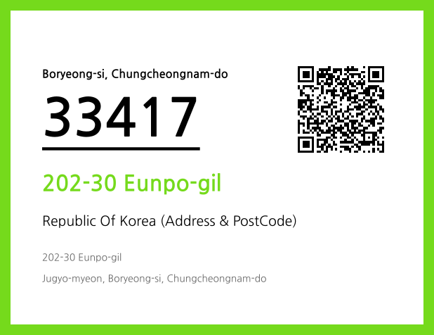 Address and Postal Code QR Code Image (CC BY 4.0)