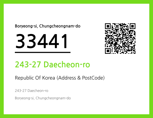 Address and Postal Code QR Code Image (CC BY 4.0)