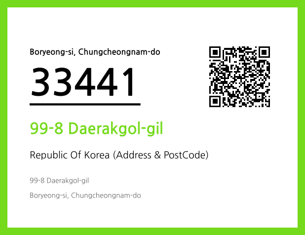 Address and Postal Code QR Code Image (CC BY 4.0)